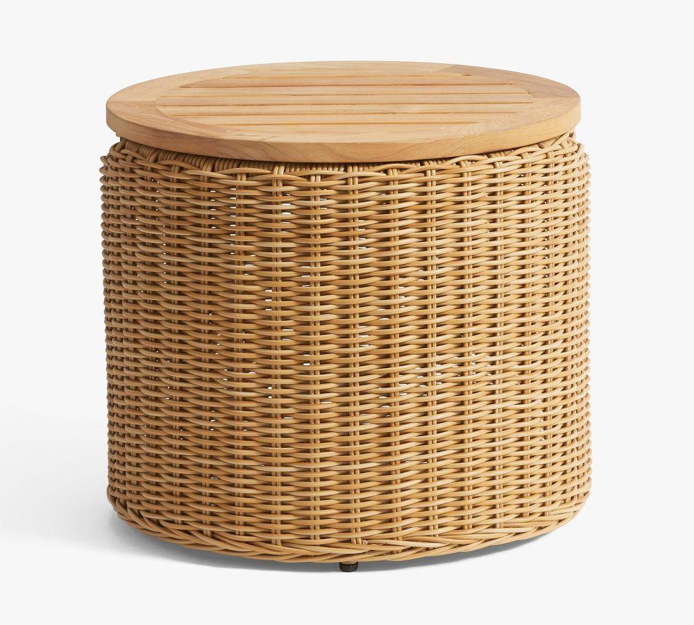Outdoor stool with storage store